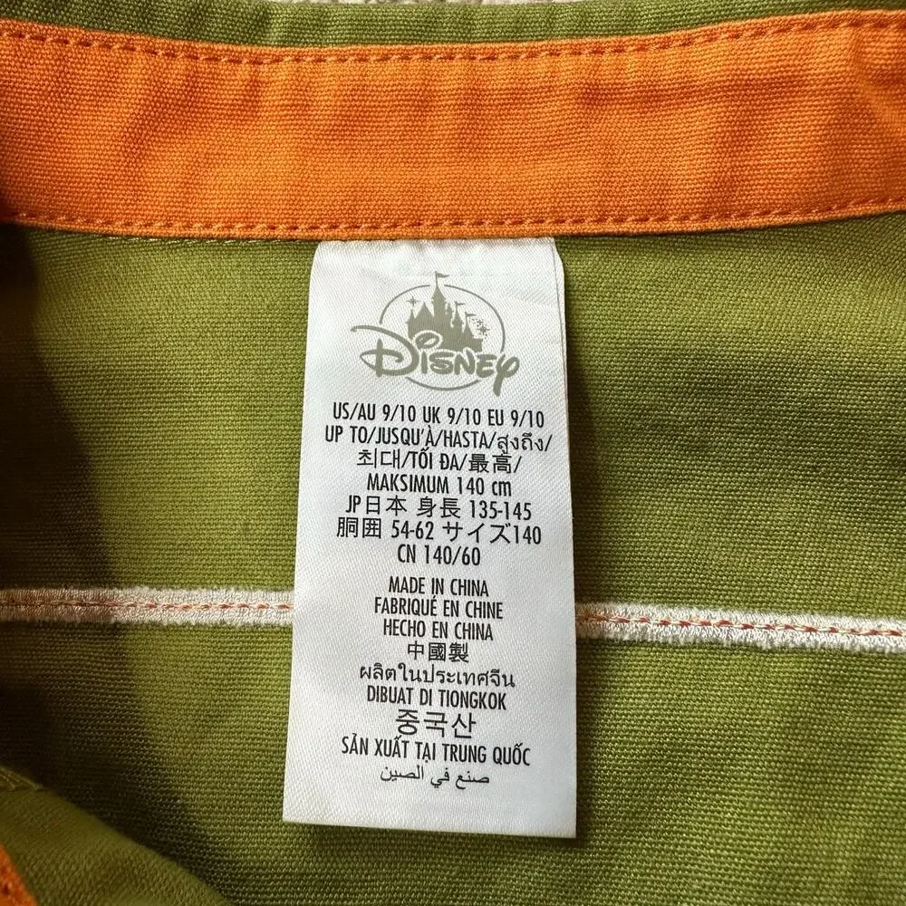 DISNEY CARS Lightning McQueen Dino Park Green‎ Jumpsuit Size 9/10 Halloween